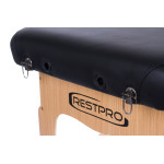 RestPro Vip 2 Black Κρεβάτι Μασάζ Φυσικοθεραπείας Βαλίτσα Ξύλινο με θήκη
